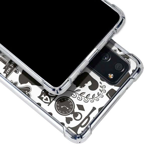 Disney Alice in Wonderland (animated) Silhouette Pattern Galaxy S20 FE Clear Case